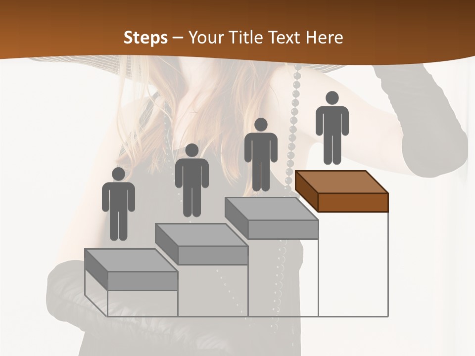 Girl In A Black Dress PowerPoint Template