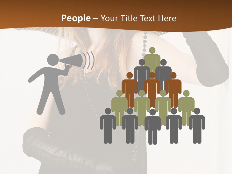 Girl In A Black Dress PowerPoint Template