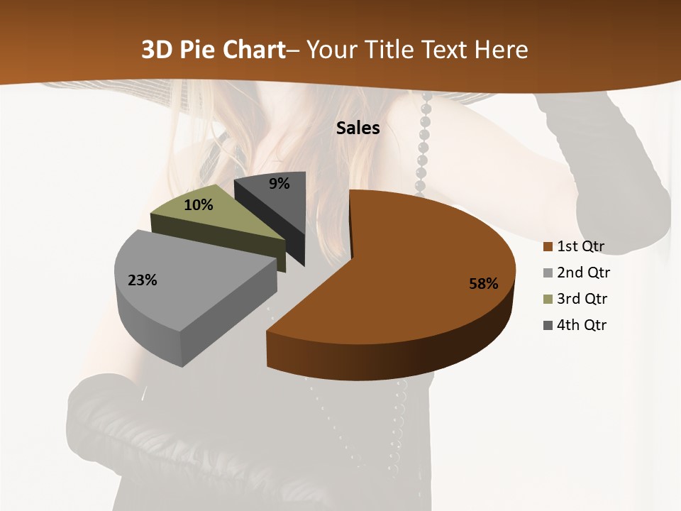 Girl In A Black Dress PowerPoint Template