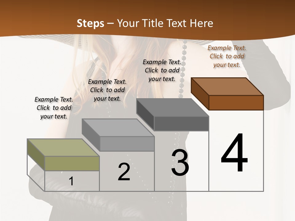 Girl In A Black Dress PowerPoint Template