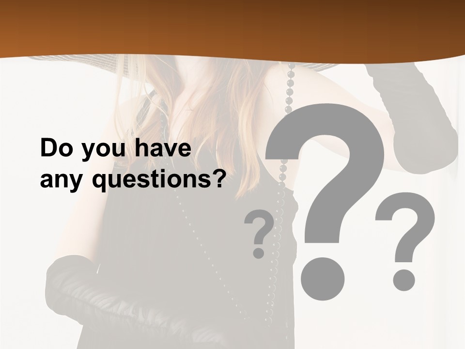 Girl In A Black Dress PowerPoint Template