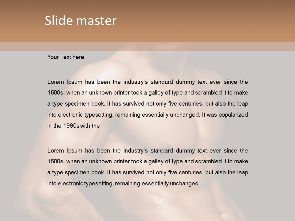 Bodybuilding Guy Power PowerPoint Template