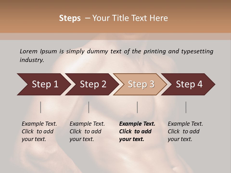 Bodybuilding Guy Power PowerPoint Template