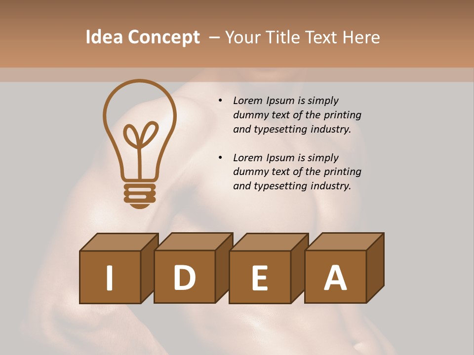 Bodybuilding Guy Power PowerPoint Template