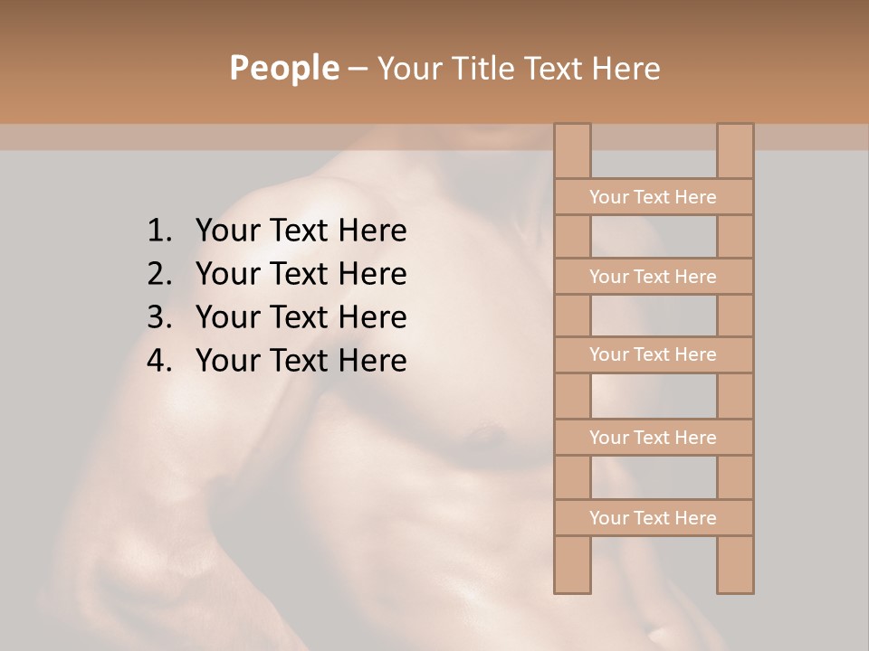 Bodybuilding Guy Power PowerPoint Template