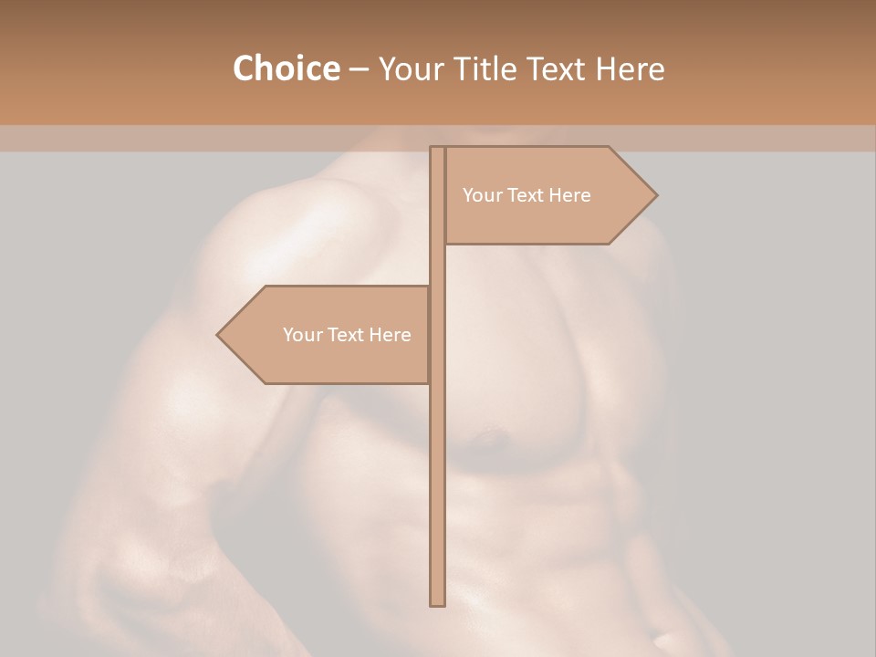 Bodybuilding Guy Power PowerPoint Template