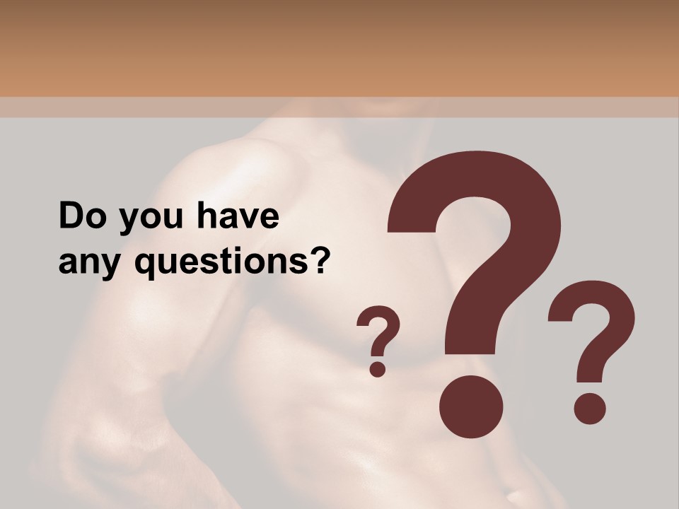 Bodybuilding Guy Power PowerPoint Template