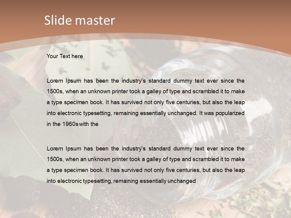 Herb Eating Ingredient PowerPoint Template