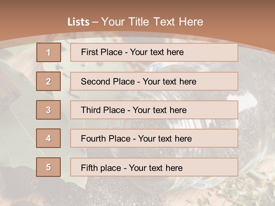 Herb Eating Ingredient PowerPoint Template