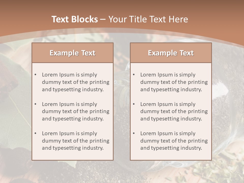 Herb Eating Ingredient PowerPoint Template