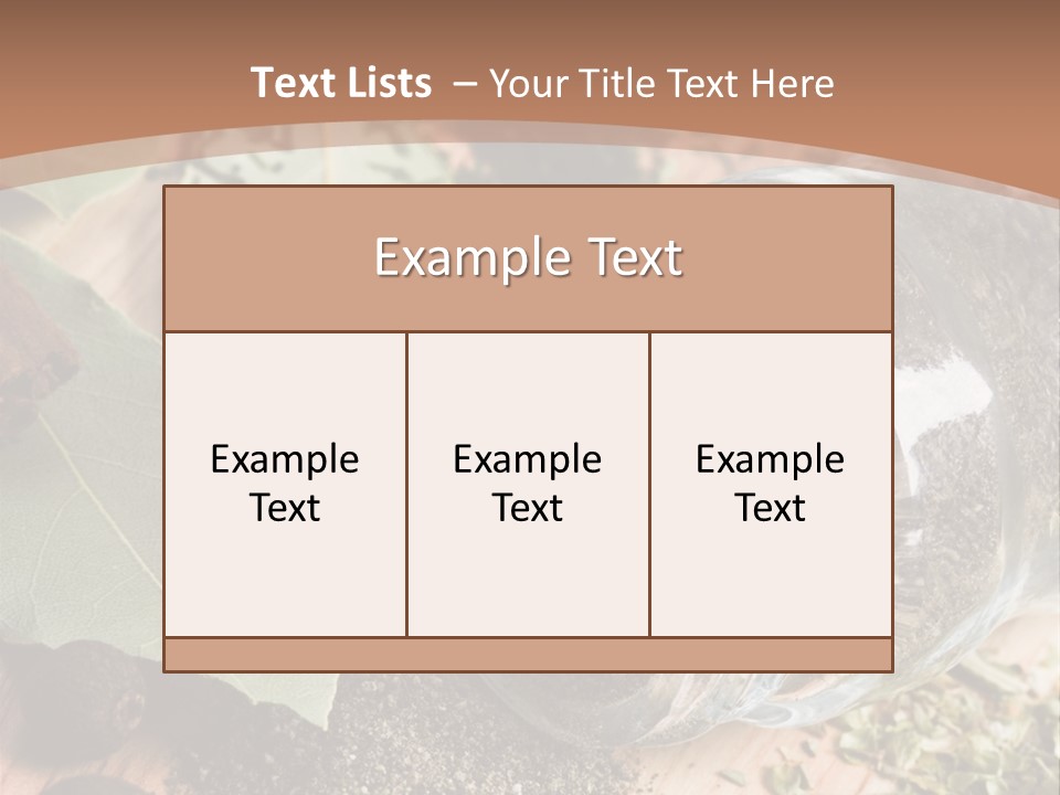 Herb Eating Ingredient PowerPoint Template