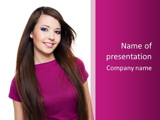 Beautiful Brown Hair PowerPoint Template