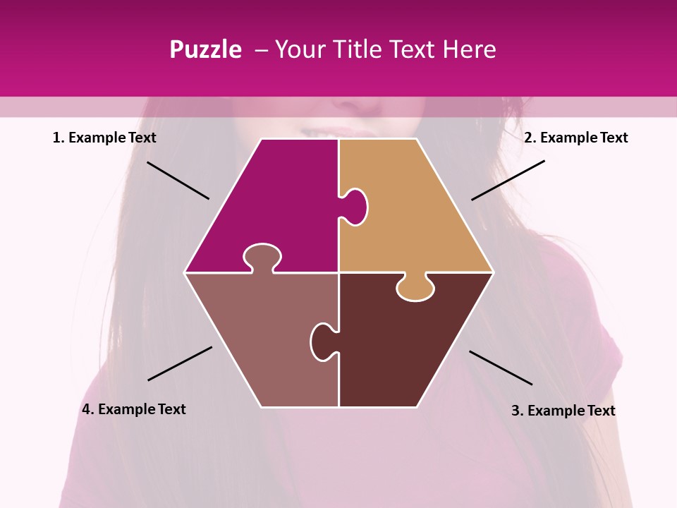 Beautiful Brown Hair PowerPoint Template