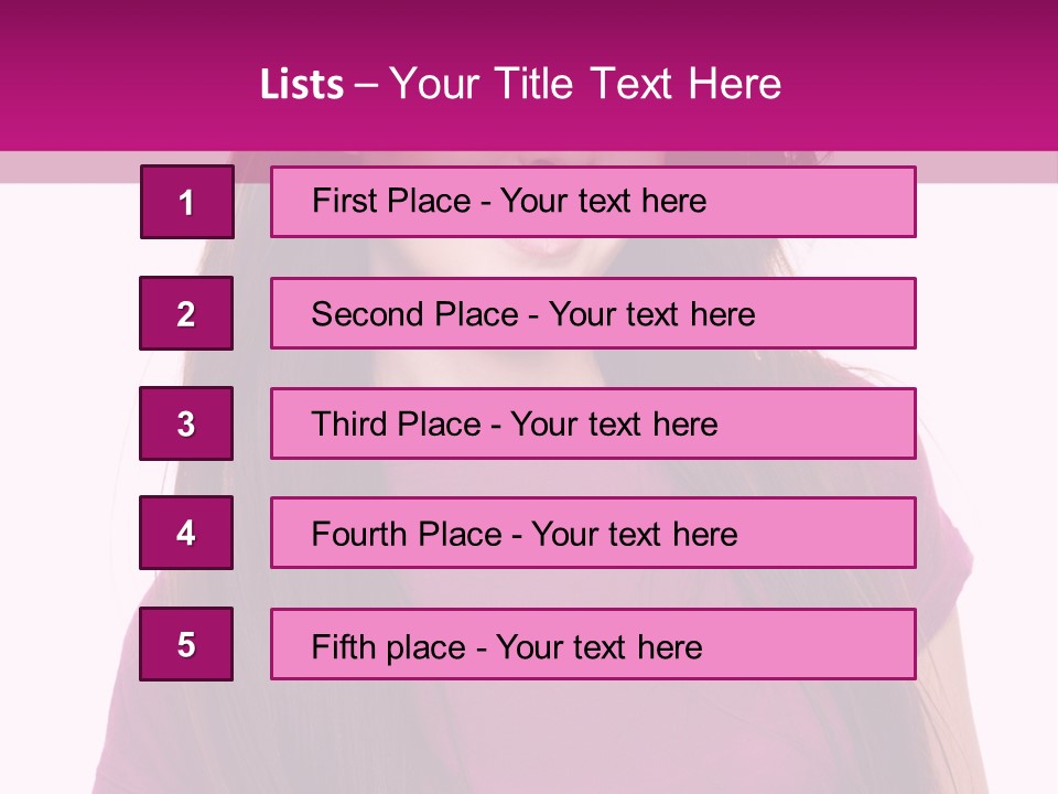 Beautiful Brown Hair PowerPoint Template