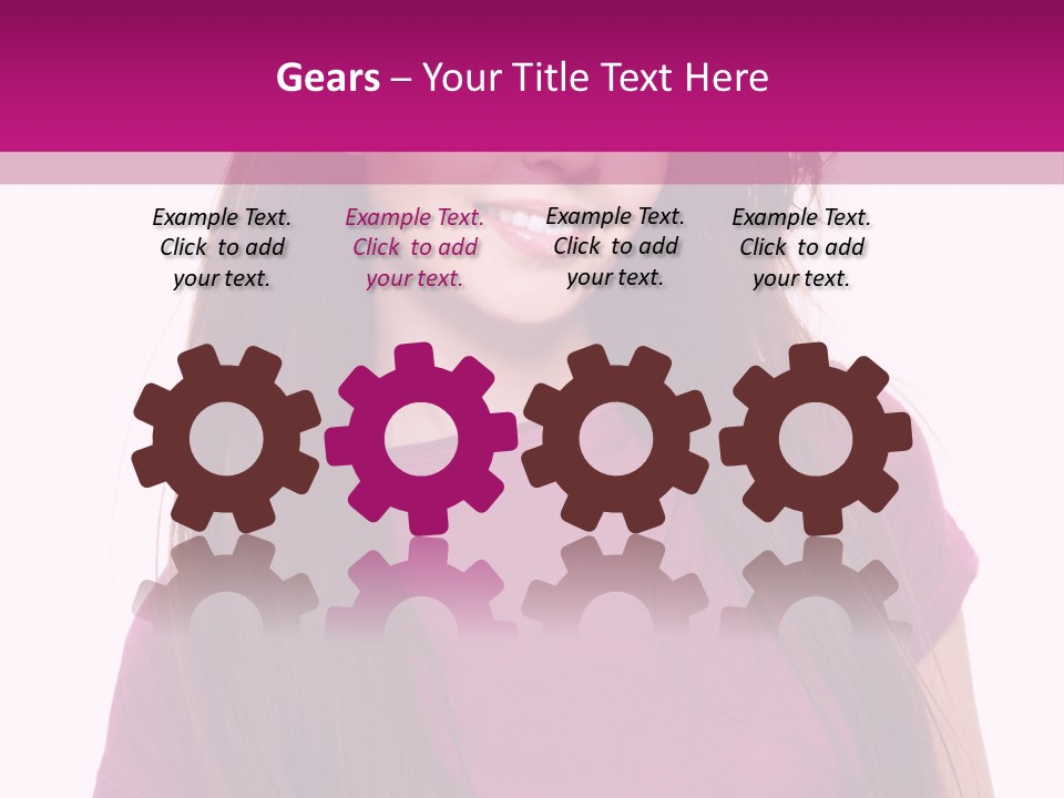 Beautiful Brown Hair PowerPoint Template