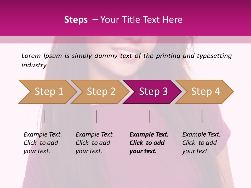 Beautiful Brown Hair PowerPoint Template