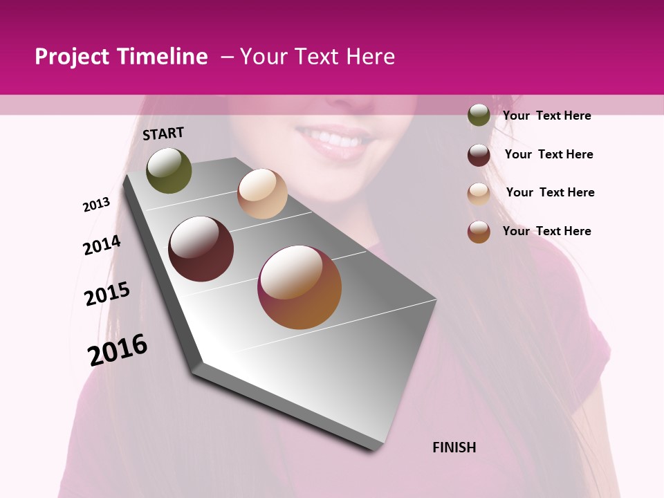 Beautiful Brown Hair PowerPoint Template