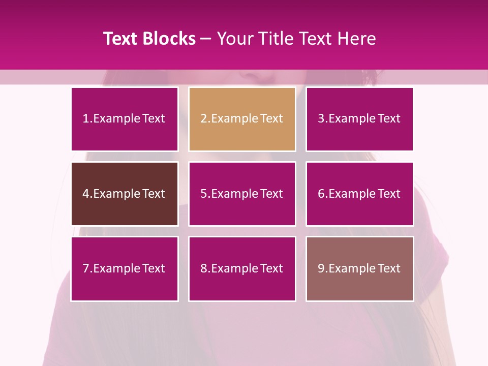 Beautiful Brown Hair PowerPoint Template