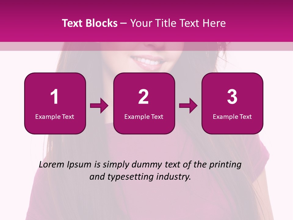 Beautiful Brown Hair PowerPoint Template