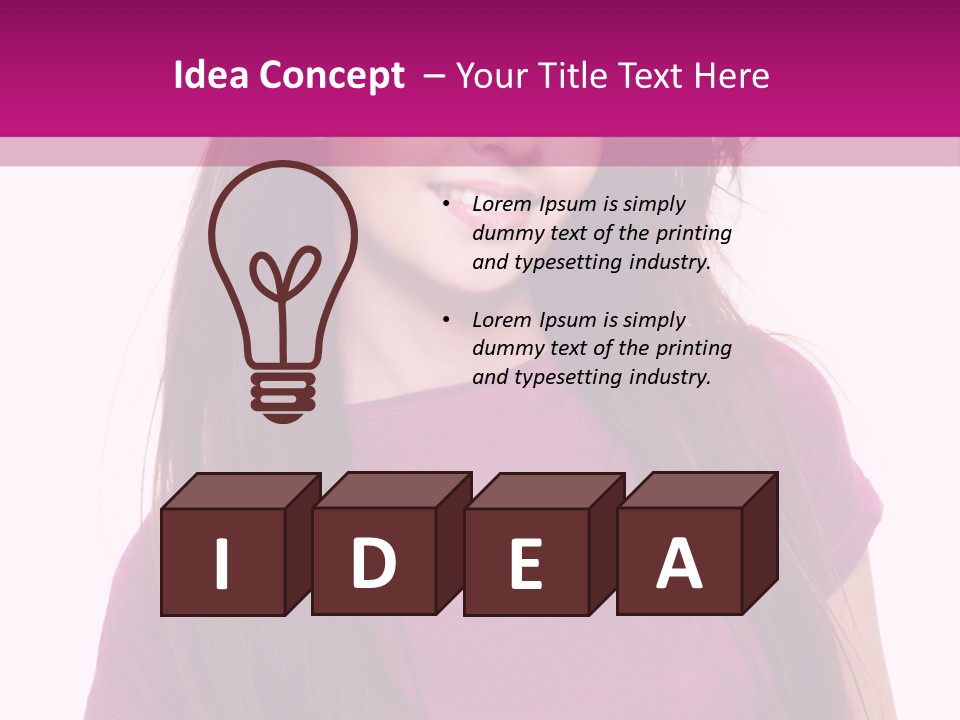 Beautiful Brown Hair PowerPoint Template