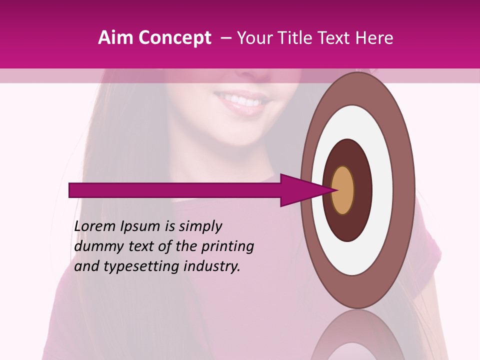 Beautiful Brown Hair PowerPoint Template