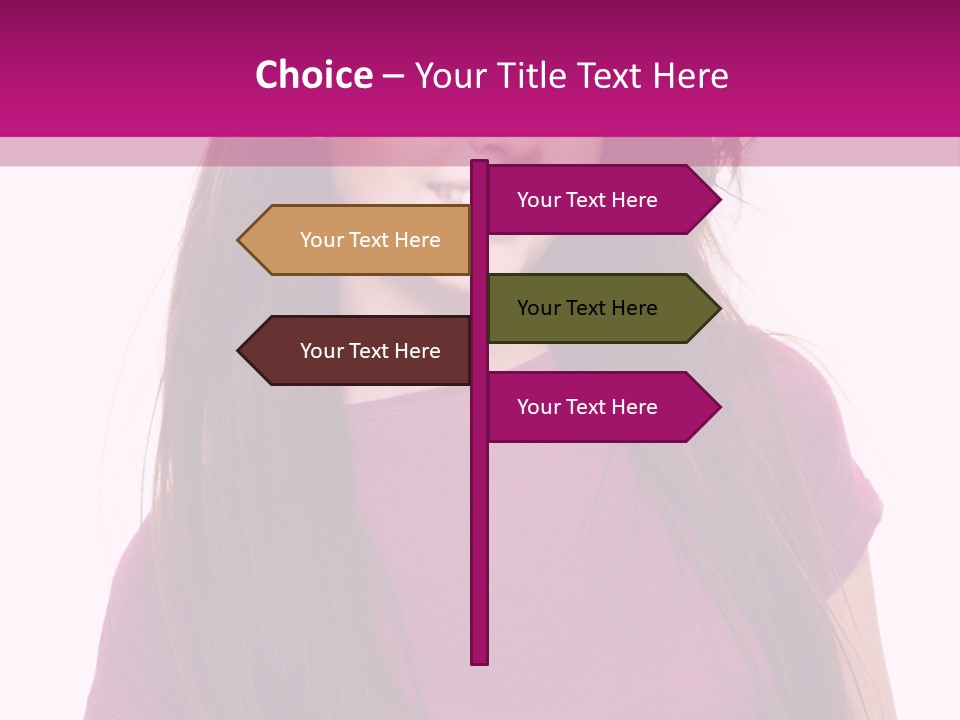 Beautiful Brown Hair PowerPoint Template