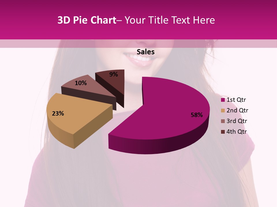 Beautiful Brown Hair PowerPoint Template