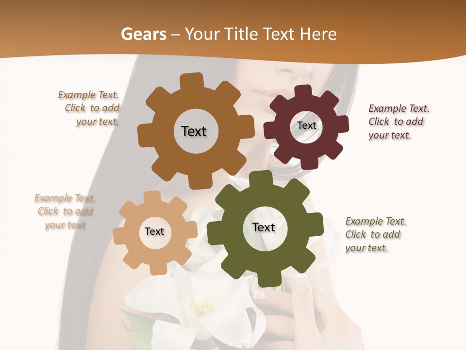 Flowers Skin Sensuality PowerPoint Template