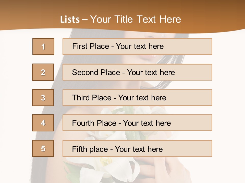 Flowers Skin Sensuality PowerPoint Template