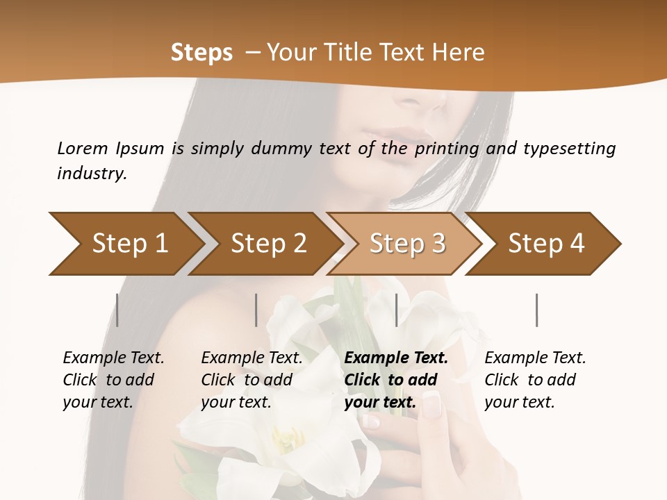 Flowers Skin Sensuality PowerPoint Template