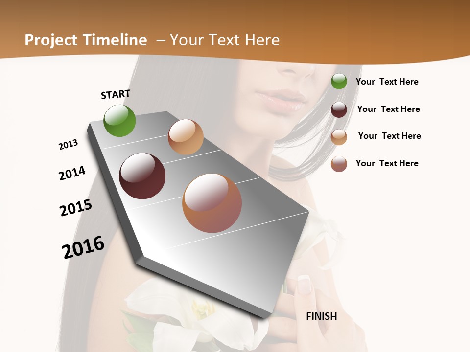 Flowers Skin Sensuality PowerPoint Template