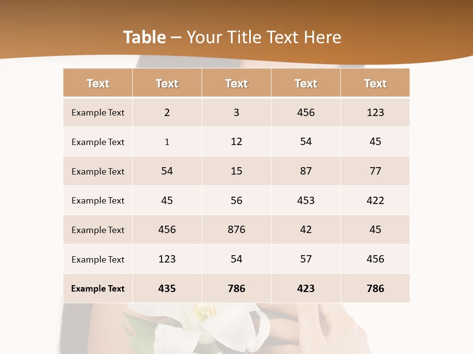 Flowers Skin Sensuality PowerPoint Template