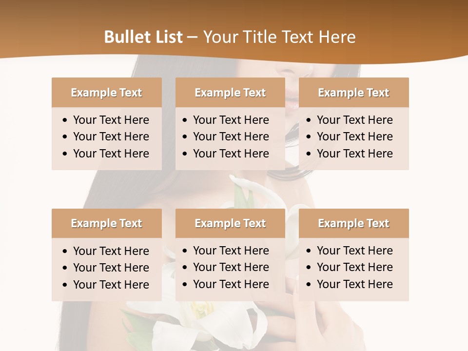 Flowers Skin Sensuality PowerPoint Template