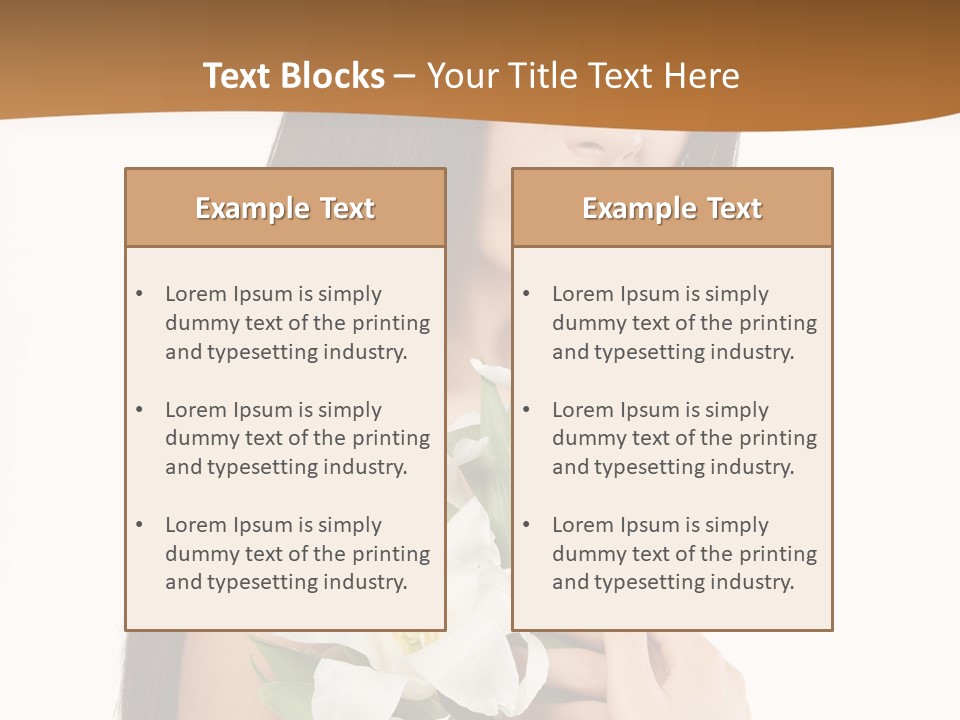 Flowers Skin Sensuality PowerPoint Template