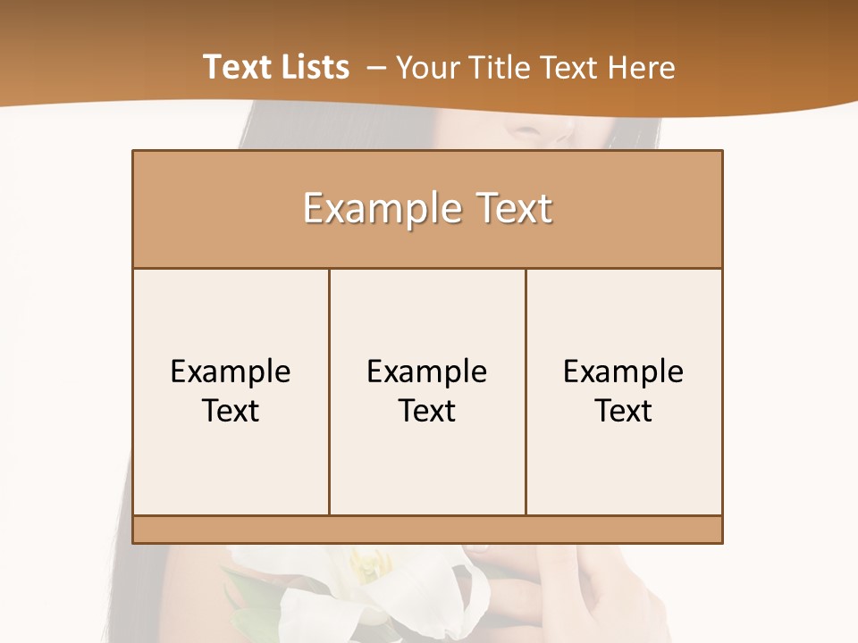 Flowers Skin Sensuality PowerPoint Template