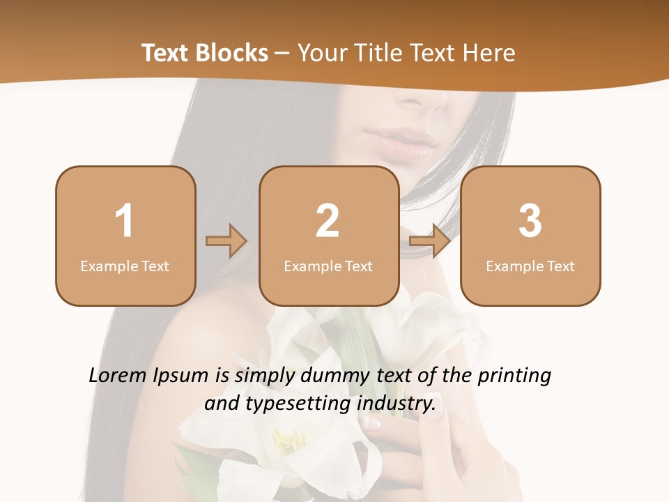 Flowers Skin Sensuality PowerPoint Template