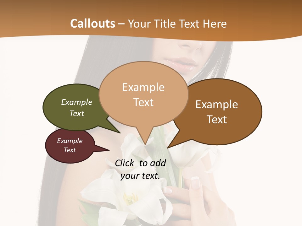 Flowers Skin Sensuality PowerPoint Template