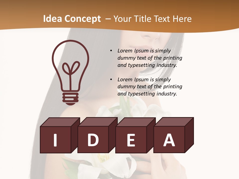 Flowers Skin Sensuality PowerPoint Template