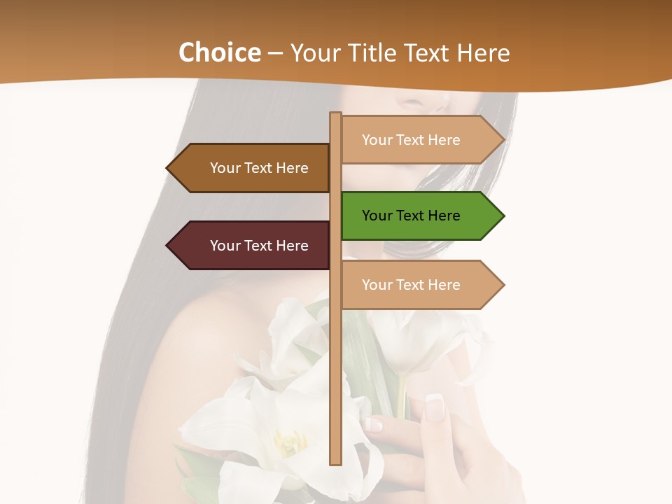 Flowers Skin Sensuality PowerPoint Template