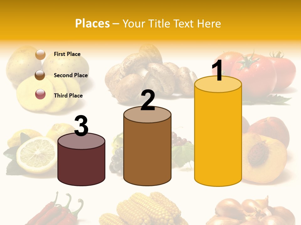 Fruits And Vegetables Page Border PowerPoint Template