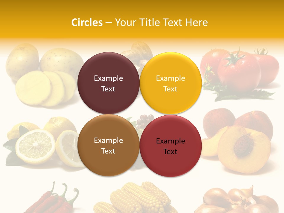 Fruits And Vegetables Page Border PowerPoint Template