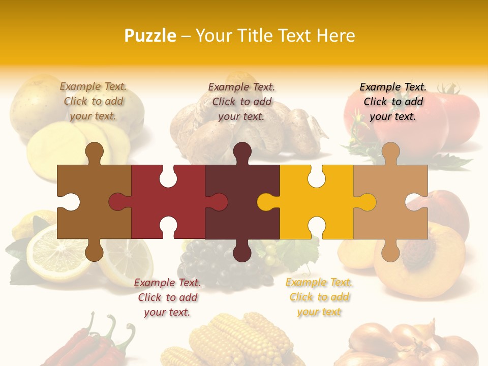 Fruits And Vegetables Page Border PowerPoint Template