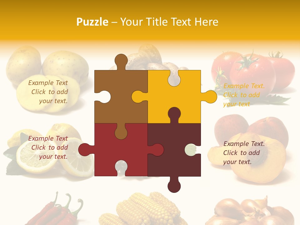 Fruits And Vegetables Page Border PowerPoint Template