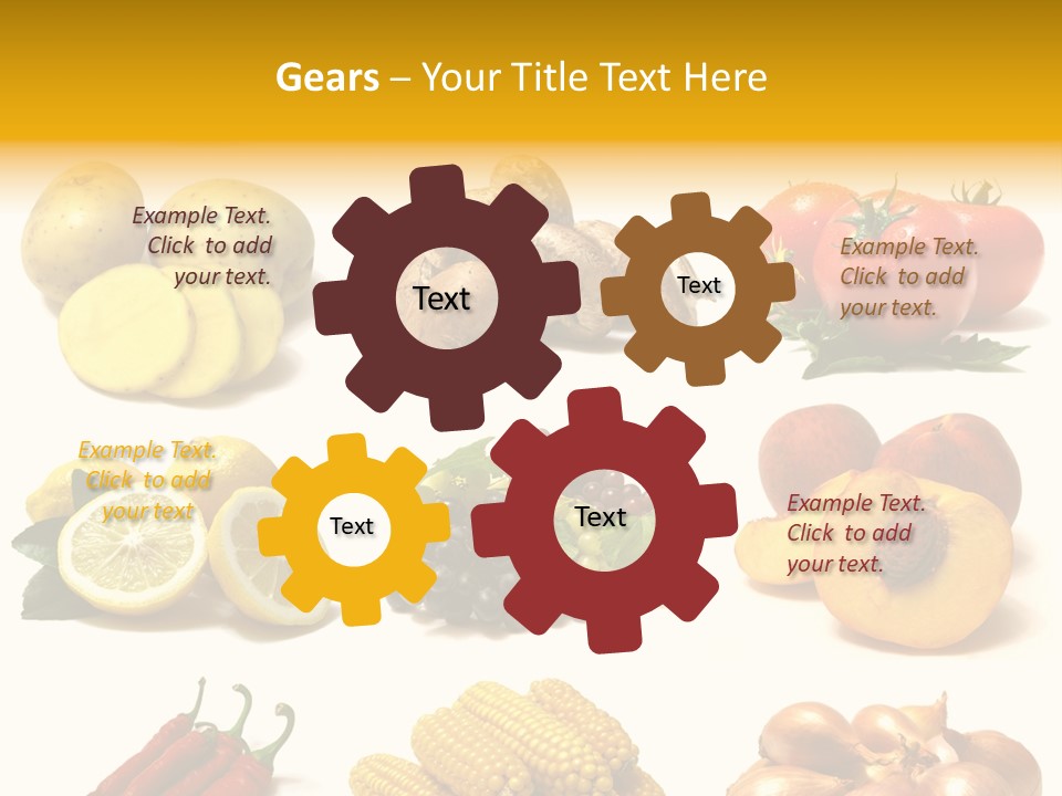 Fruits And Vegetables Page Border PowerPoint Template