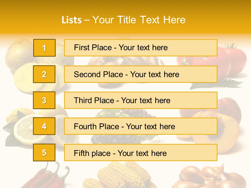Fruits And Vegetables Page Border PowerPoint Template