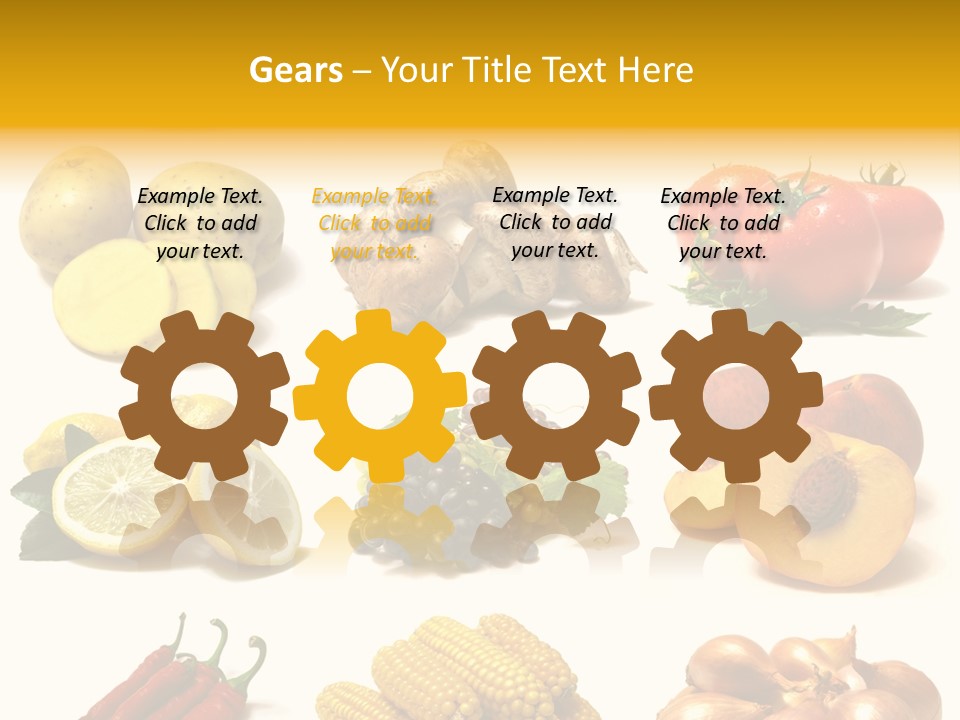 Fruits And Vegetables Page Border PowerPoint Template