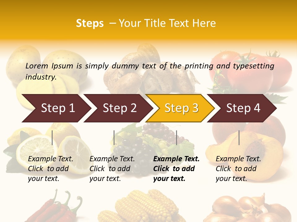 Fruits And Vegetables Page Border PowerPoint Template