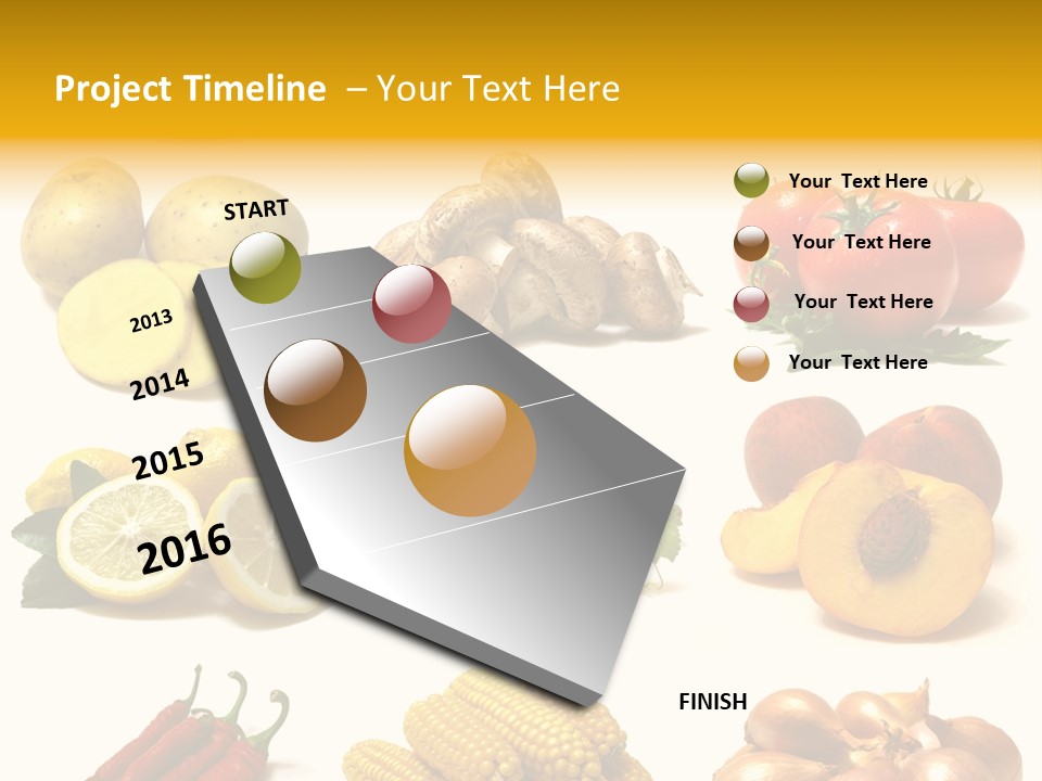Fruits And Vegetables Page Border PowerPoint Template