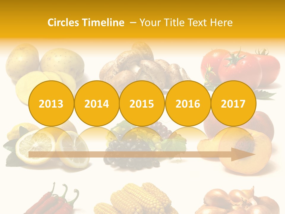 Fruits And Vegetables Page Border PowerPoint Template