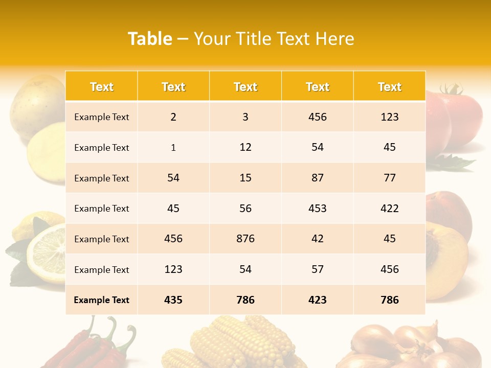 Fruits And Vegetables Page Border PowerPoint Template
